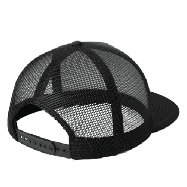 Black mesh cap on a white background