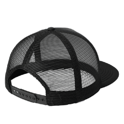 Black mesh cap on a white background