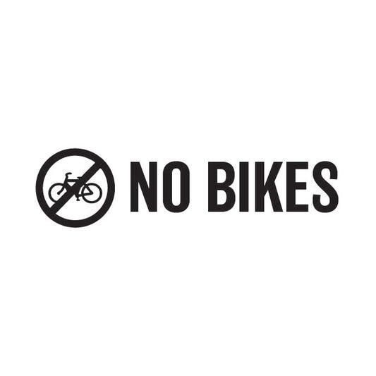 No Bikes Allowed Store Business Sign - Bicycles Vinyl Decal for Door, Window, Wall, etc.