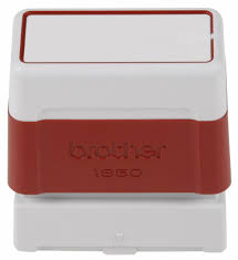 Red Brother 1850 self-inking stamp with personalized designs or text, perfect for vibrant, quick impressions on documents, invoices, or forms. Durable, efficient, and ideal for high-volume use with clear, bold results.