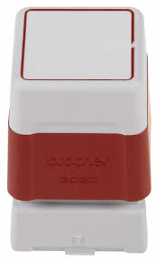 Red Brother 3030 self-inking stamp with personalized designs or text, perfect for vibrant, quick impressions on documents, invoices, or forms. Durable, efficient, and ideal for high-volume use with clear, bold results.