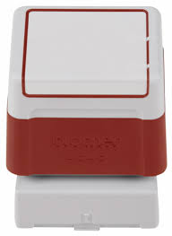 Red Brother 4040 self-inking stamp with personalized designs or text, perfect for vibrant, quick impressions on documents, invoices, or forms. Durable, efficient, and ideal for high-volume use with clear, bold results.