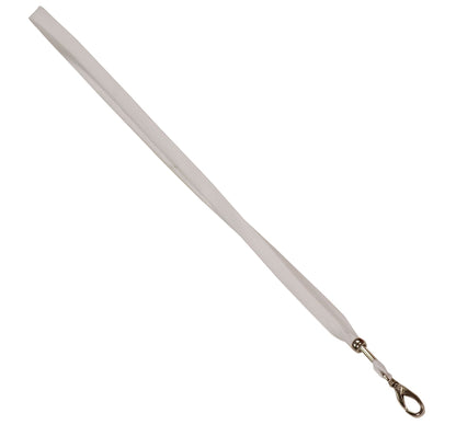 A 36-inch white nylon lanyard with a swivel hook and adjustable ball.