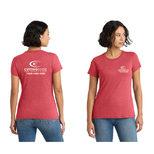 Womens Custom District DM130 Perfect Tri-Blend Crew Neck T-Shirt